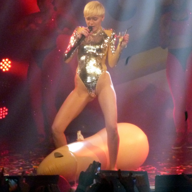 Miley Cyrus performs live at G-A-Y